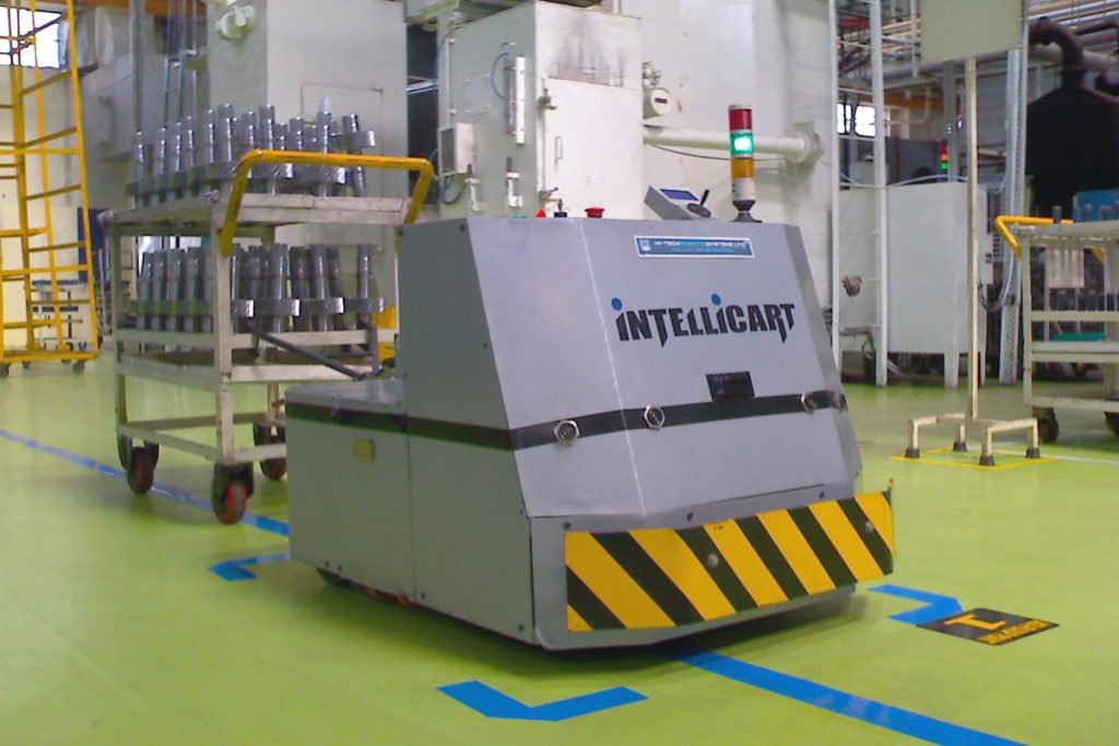 Automated guided vehicle in a department
