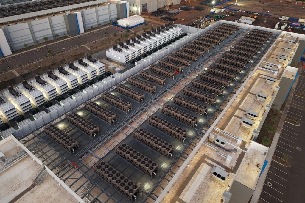 Systems on the roof of a data centre