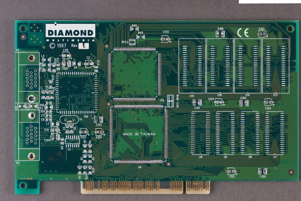 Electronic board in close-up