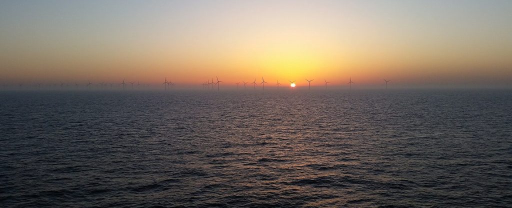 Wind turbines on the horizon
