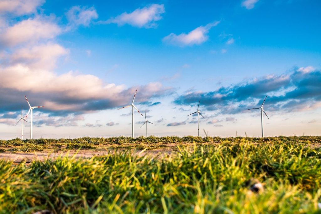 Wind farm on a hill