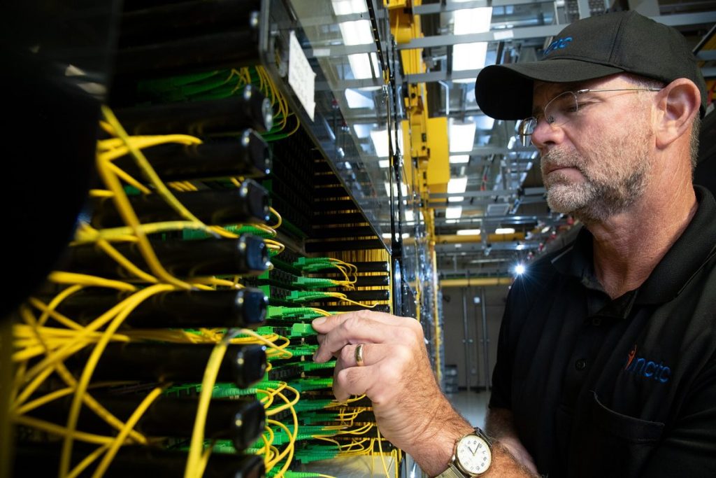 Network cables in a rural plant
