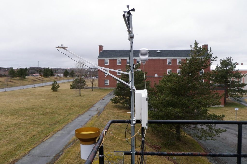 Weather station with sensors